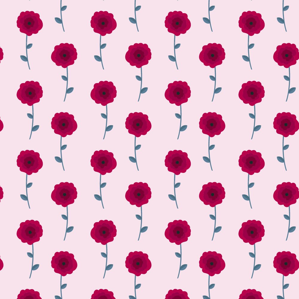 Autocolant Heartwork pentru mobilier, Trandafiri romantici rosii, autoadeziv, latime 50 cm x lungime 70 cm