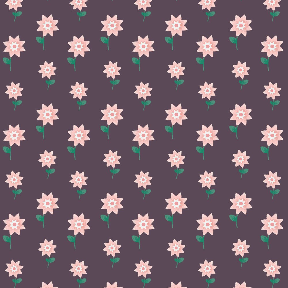 Tapet Premium Heartwork Flori primavara fundal mov, Ecologic, Non-Woven, Set 6 Role, 150 cm x 310 cm