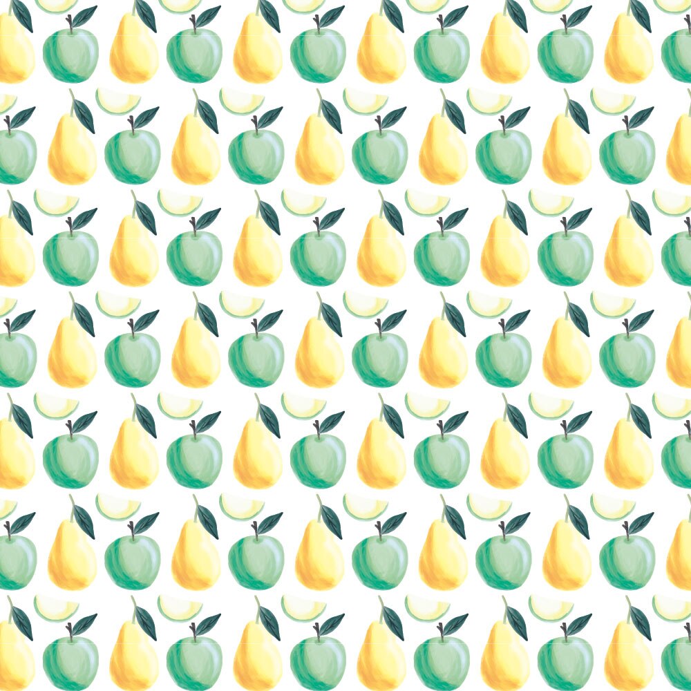 Autocolant Heartwork pentru mobilier, Fructe mere si pere, autoadeziv, latime 100 cm x lungime 200 cm