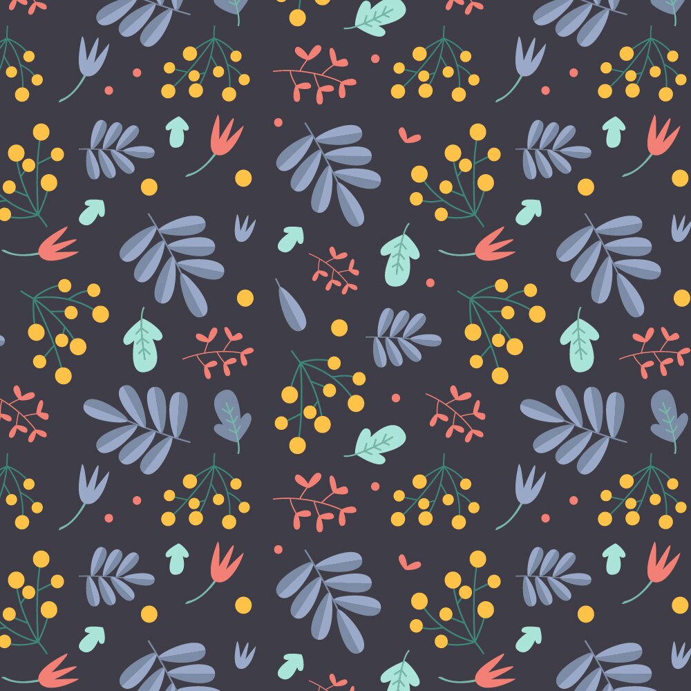 Autocolant Heartwork pentru mobilier, Elemente naturale frunze colorate albastru, autoadeziv, latime 100 cm x lungime 200 cm