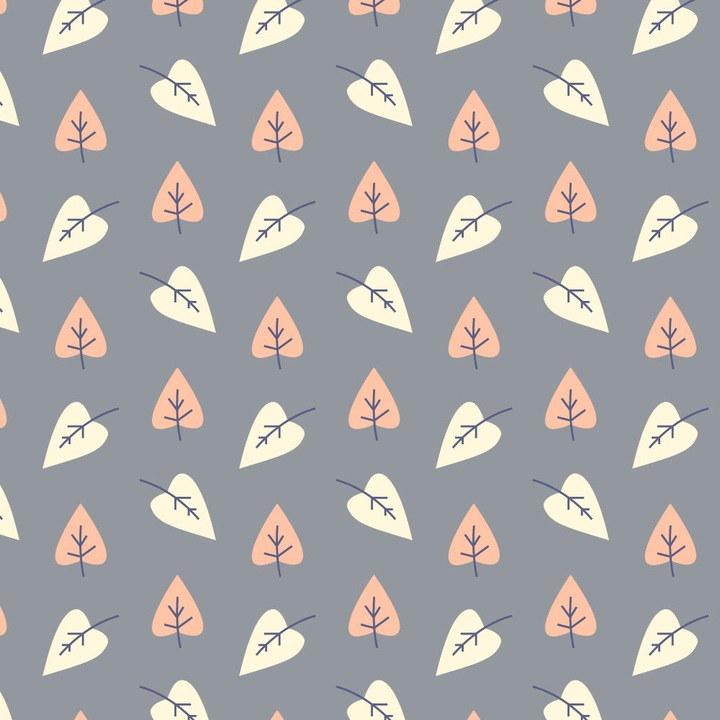 Autocolant Heartwork pentru mobilier, Frunze inima culori pastel, autoadeziv, latime 50 cm x lungime 50 cm