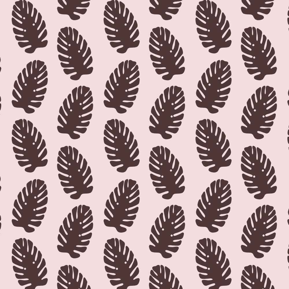 Tapet Premium Heartwork Frunze tropicale maro, Ecologic, Non-Woven, Set 6 Role, 150 cm x 310 cm