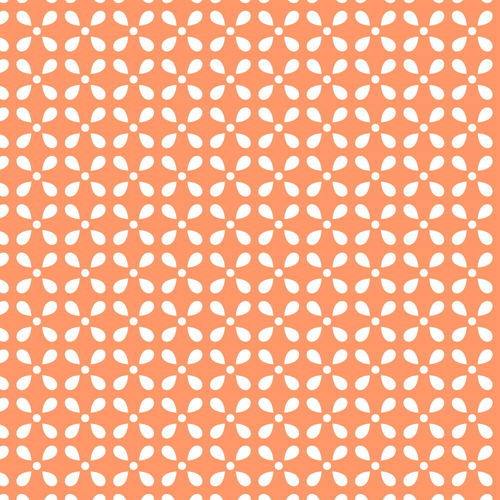 Autocolant Heartwork pentru mobilier, Flori stilizate albe, autoadeziv, latime 100 cm x lungime 150 cm