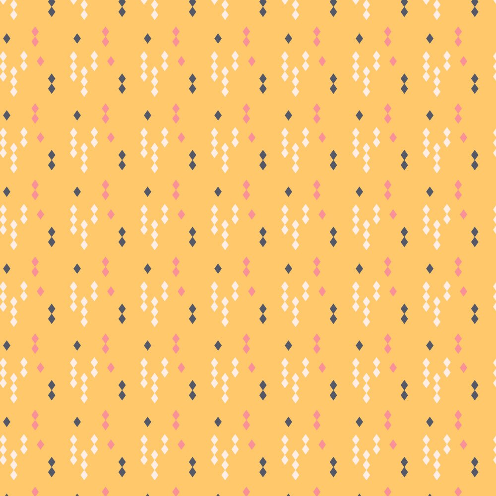 Tapet Premium Heartwork Geometric romburi fundal galben, Ecologic, Non-Woven, Set 6 Role, 150 cm x 310 cm