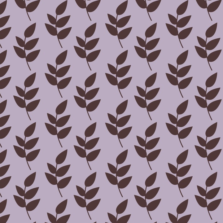 Autocolant Heartwork pentru mobilier, Cinci frunze fundal mov, autoadeziv, latime 50 cm x lungime 50 cm