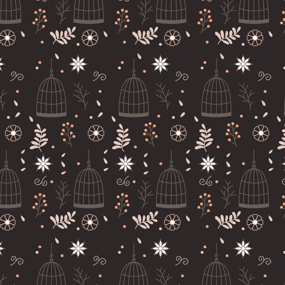 Tapet Premium Heartwork Cusca de pasari motive naturale maro, Ecologic, Non-Woven, Set 6 Role, 150 cm x 310 cm