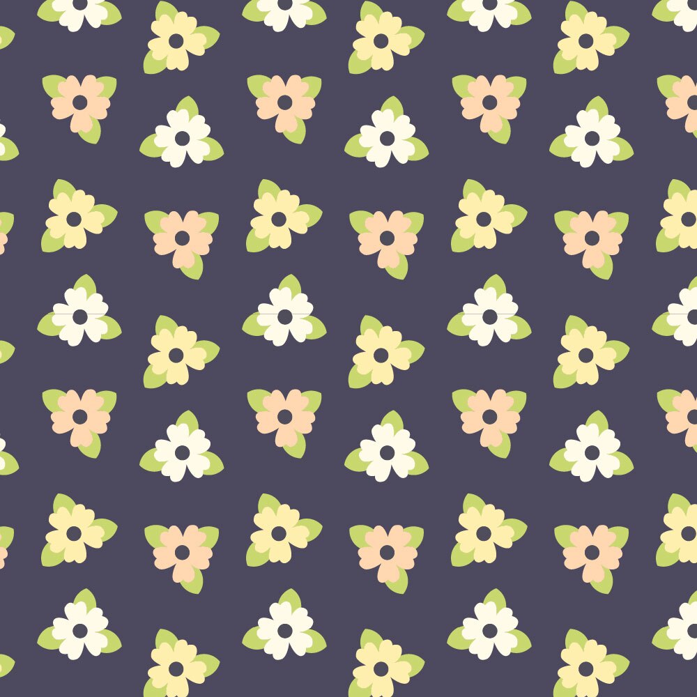 Autocolant Heartwork pentru mobilier, Flori galbene fundal portocaliu, autoadeziv, latime 50 cm x lungime 50 cm