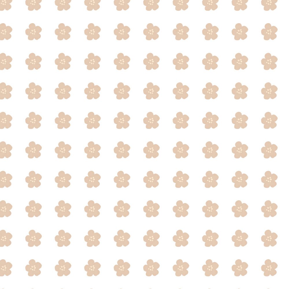 Tapet Premium Heartwork Flori micute alb, Ecologic, Non-Woven, Set 6 Role, 150 cm x 310 cm