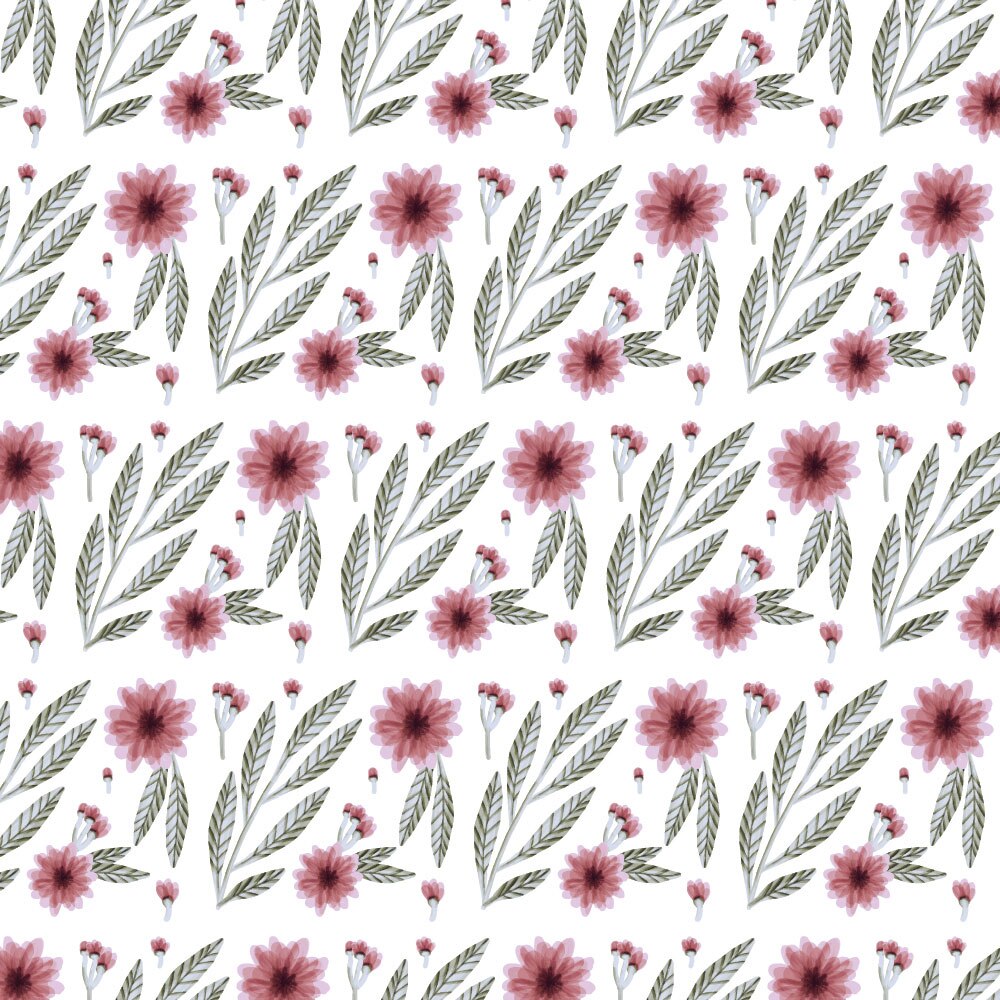 Autocolant Heartwork pentru mobilier, Vegetal flori si frunze verzi, autoadeziv, latime 100 cm x lungime 150 cm