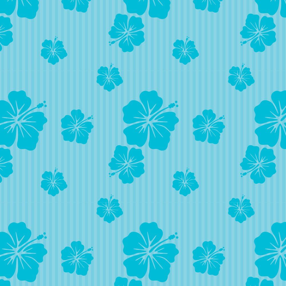 Tapet Premium Heartwork Flori tropicale linii albastre, Ecologic, Non-Woven, Set 6 Role, 150 cm x 310 cm