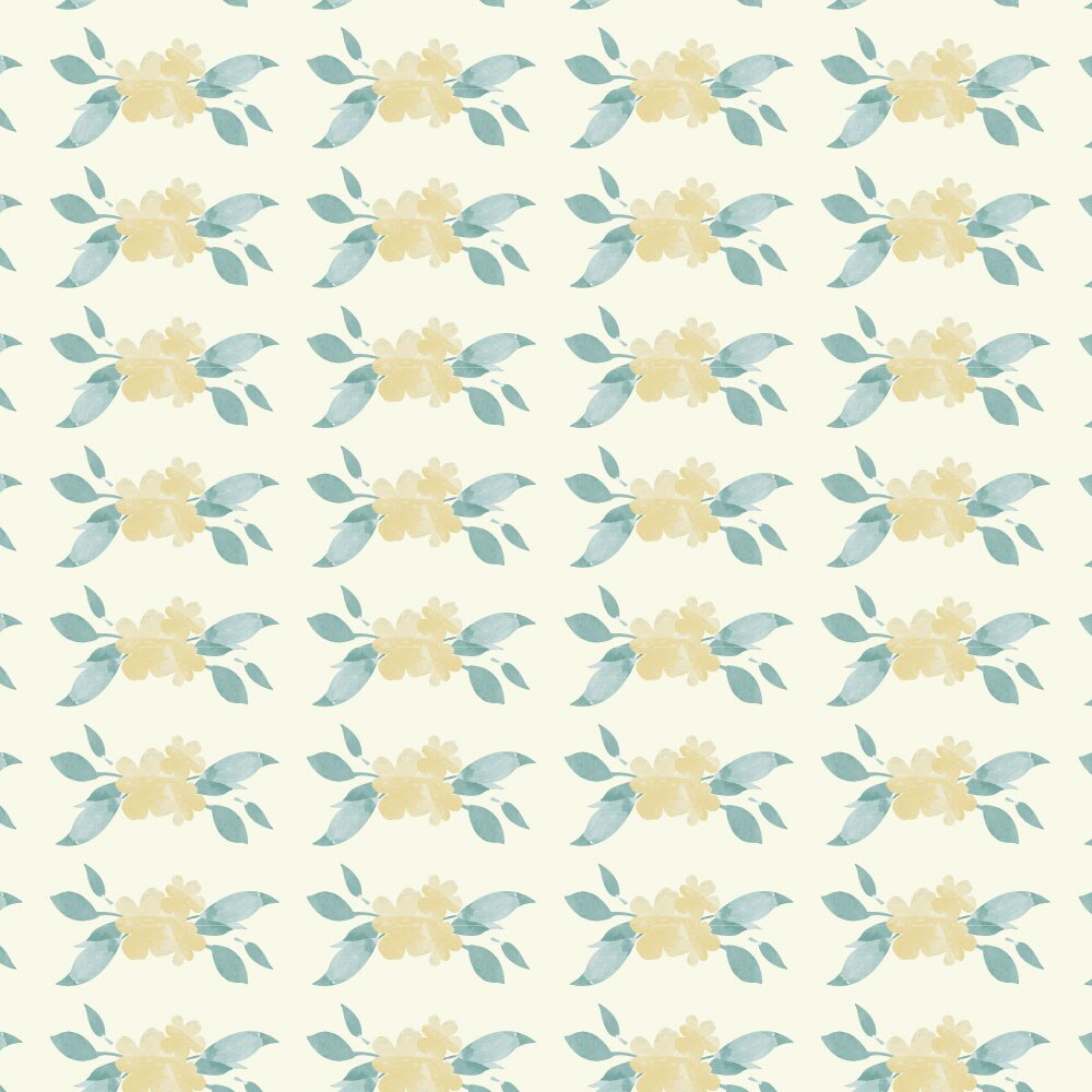 Autocolant Heartwork pentru mobilier, Buchet flori acuarela galben, autoadeziv, latime 100 cm x lungime 200 cm