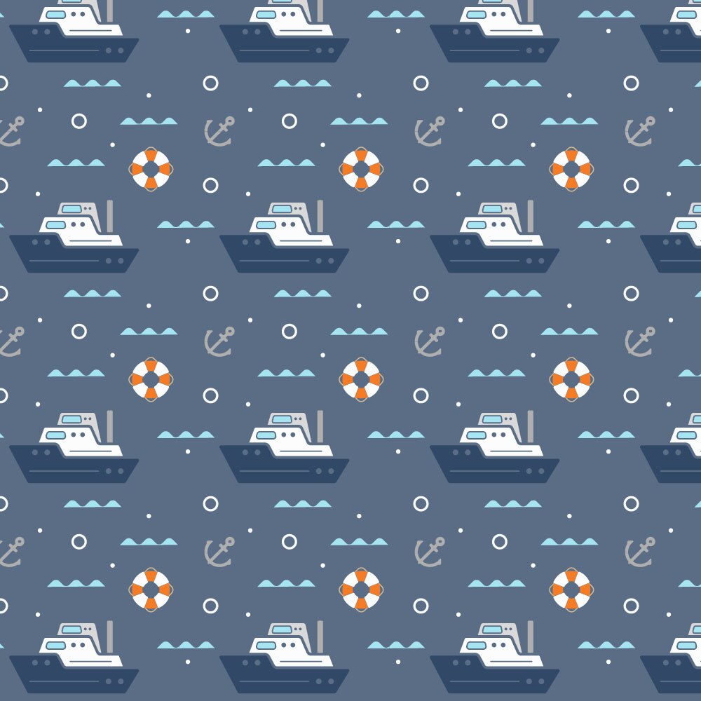 Autocolant Heartwork pentru mobilier, Motiv nautic vaporase, autoadeziv, latime 50 cm x lungime 70 cm
