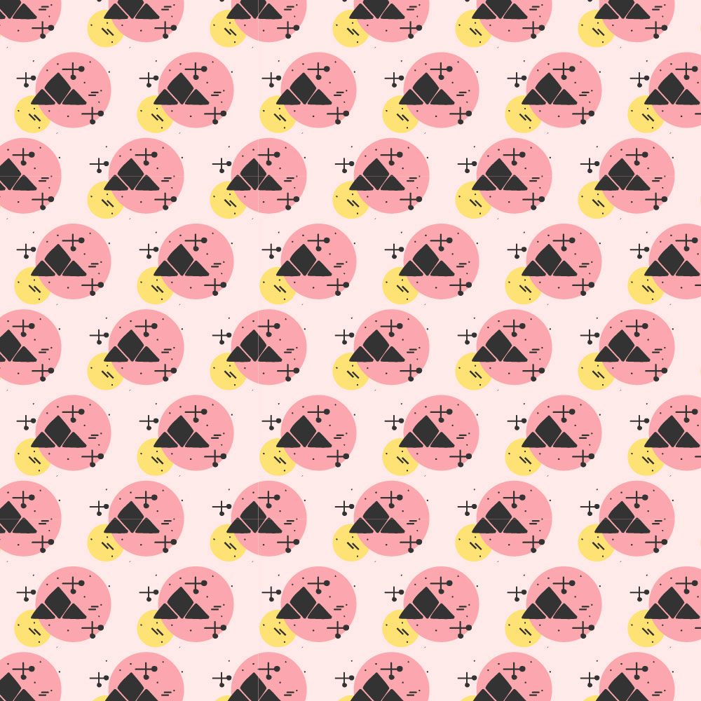 Tapet Premium Heartwork Geometric cercuri roz, Ecologic, Non-Woven, Set 6 Role, 150 cm x 310 cm