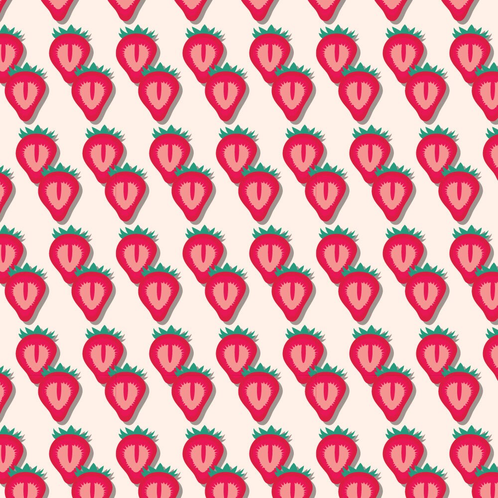 Tapet Premium Heartwork Felii de capsuni rosu, Ecologic, Non-Woven, Set 6 Role, 150 cm x 310 cm