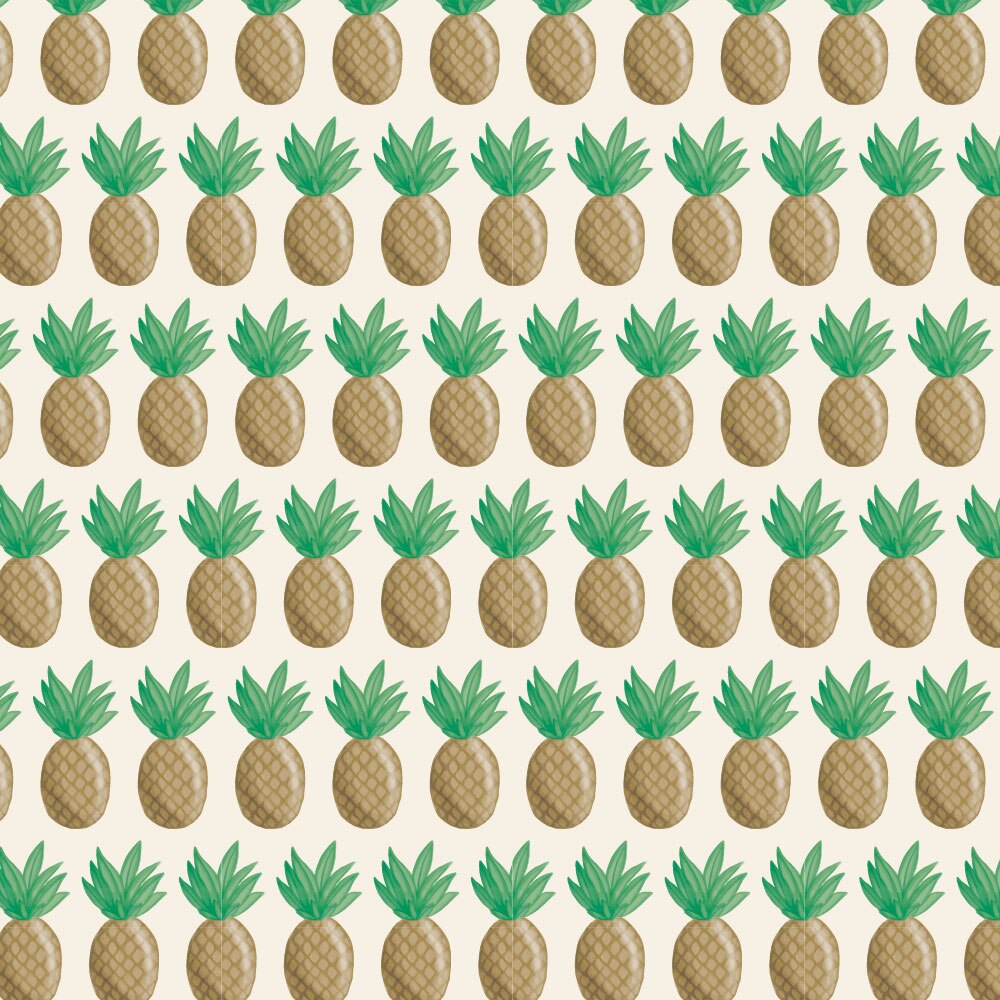 Tapet Premium Heartwork Fructe de ananas, Ecologic, Non-Woven, Set 6 Role, 150 cm x 310 cm