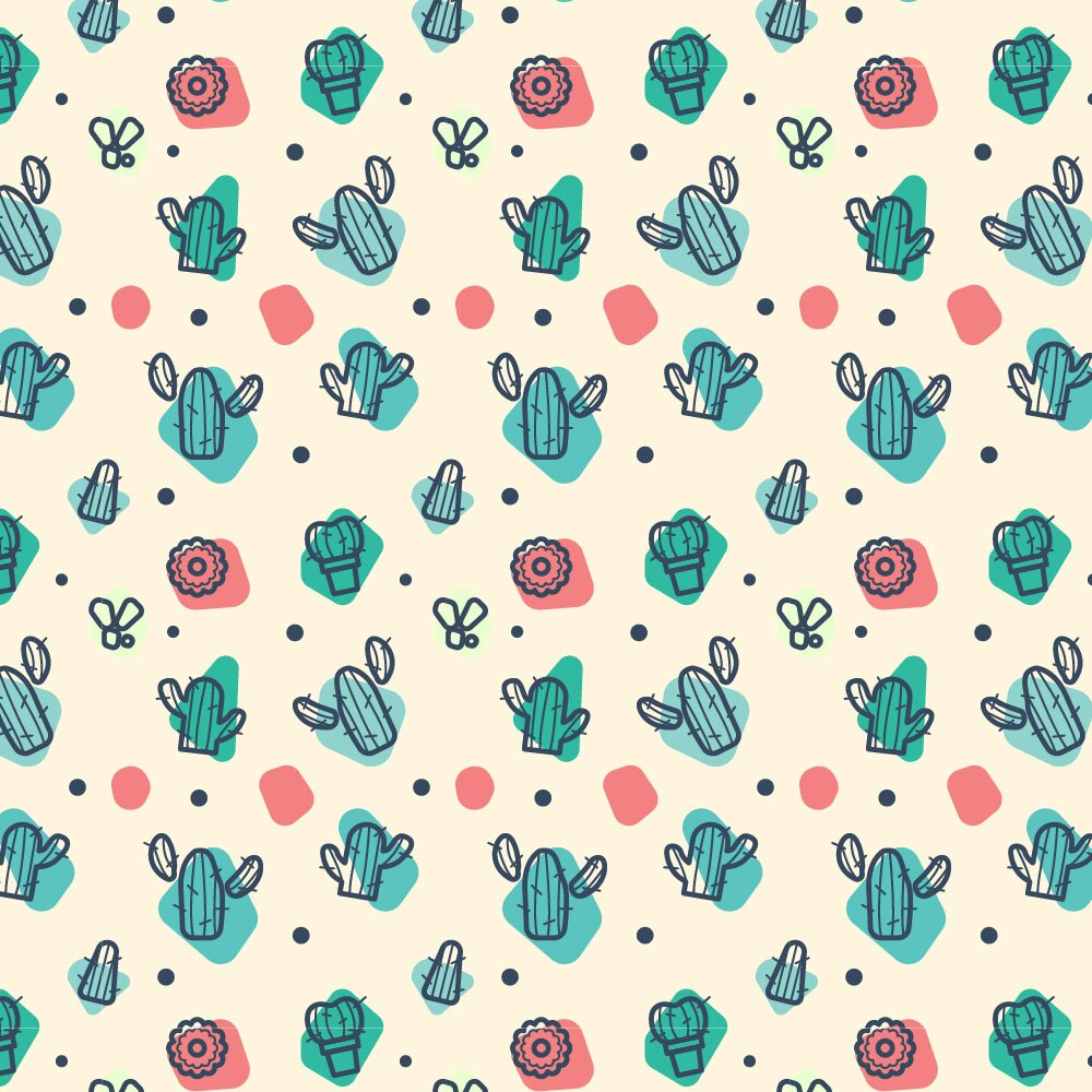 Autocolant Heartwork pentru mobilier, Schita cactus si flori, autoadeziv, latime 50 cm x lungime 50 cm