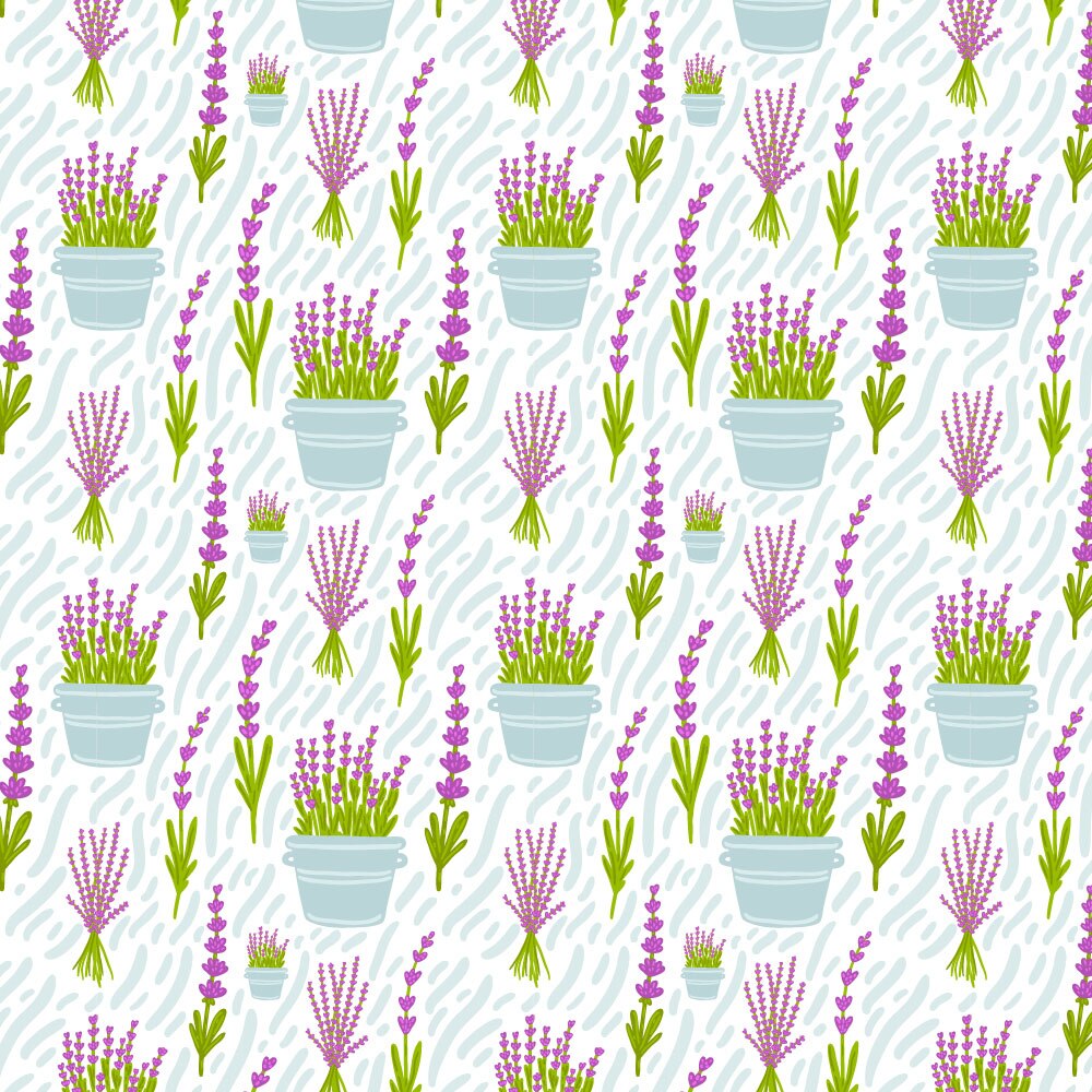 Tapet Premium Heartwork Ghivece lavanda, Ecologic, Non-Woven, Set 6 Role, 150 cm x 310 cm