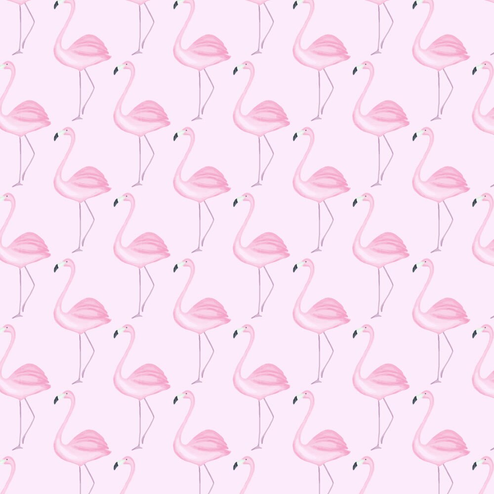 Autocolant Heartwork pentru mobilier, Pasari flamingo roz, autoadeziv, latime 100 cm x lungime 200 cm