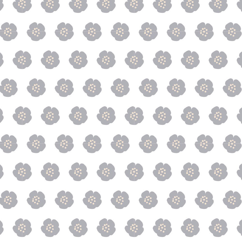 Tapet Premium Heartwork Flori micute mov cenusiu, Ecologic, Non-Woven, Set 6 Role, 150 cm x 310 cm