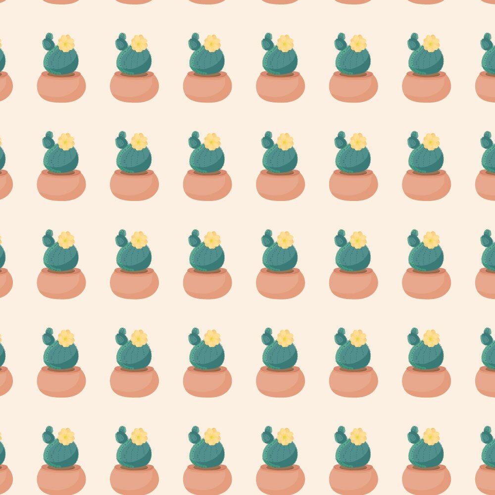 Autocolant Heartwork pentru mobilier, Cactus in ghiveci floare galbena, autoadeziv, latime 50 cm x lungime 50 cm