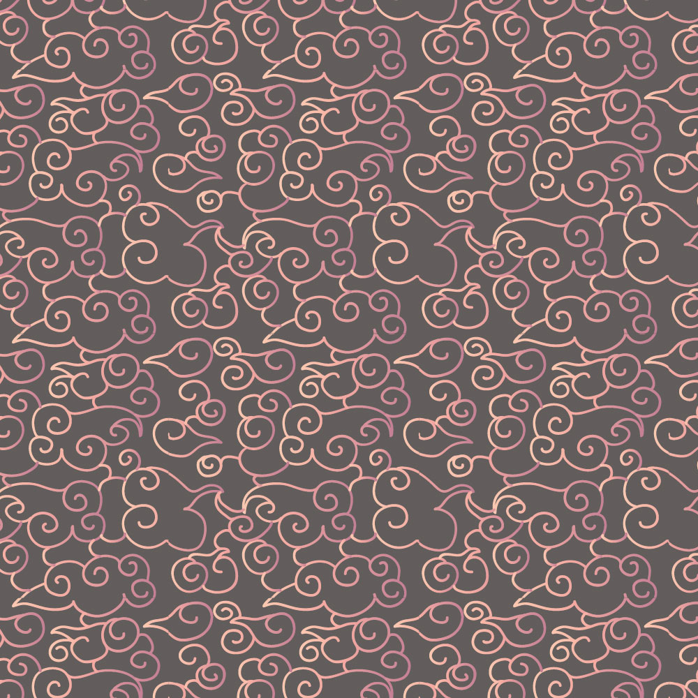 Autocolant Heartwork pentru mobilier, Motiv nori stilizati degrade, autoadeziv, latime 50 cm x lungime 70 cm