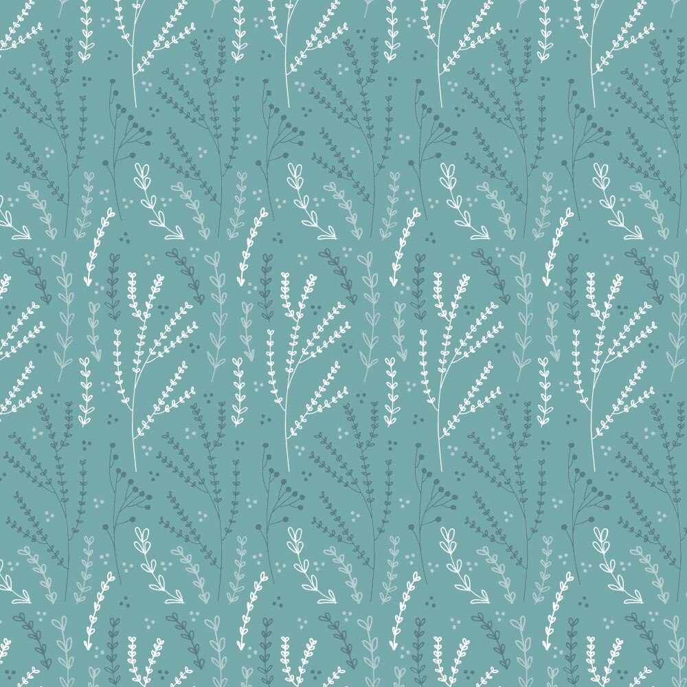 Autocolant Heartwork pentru mobilier, Plin de culoare vegetal verde cenusiu, autoadeziv, latime 100 cm x lungime 150 cm