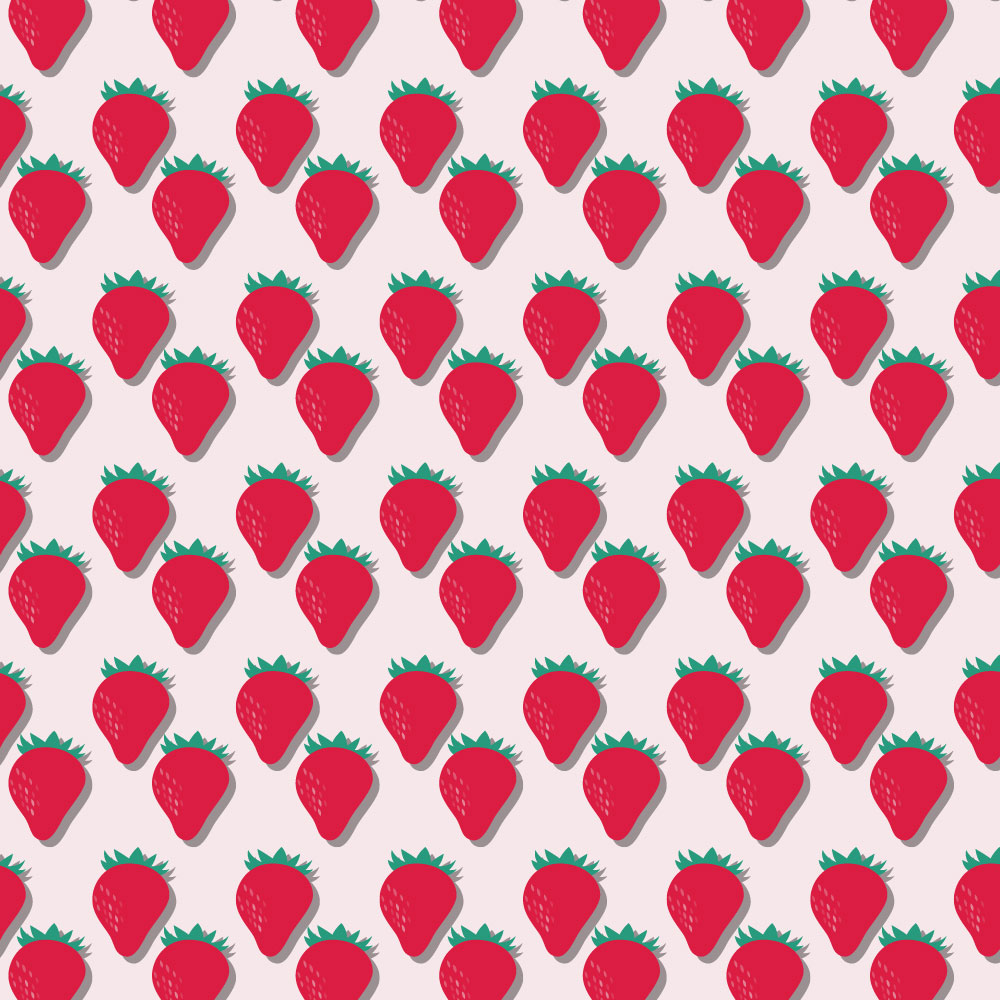 Autocolant Heartwork pentru mobilier, Capsuni rosii, autoadeziv, latime 50 cm x lungime 70 cm