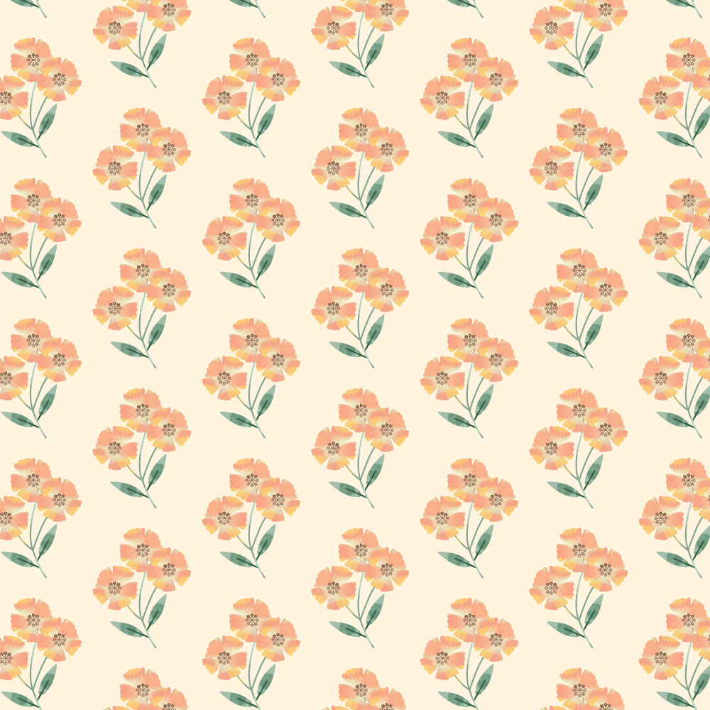 Tapet Premium Heartwork Buchet garoafe portocalii, Ecologic, Non-Woven, Set 6 Role, 150 cm x 310 cm