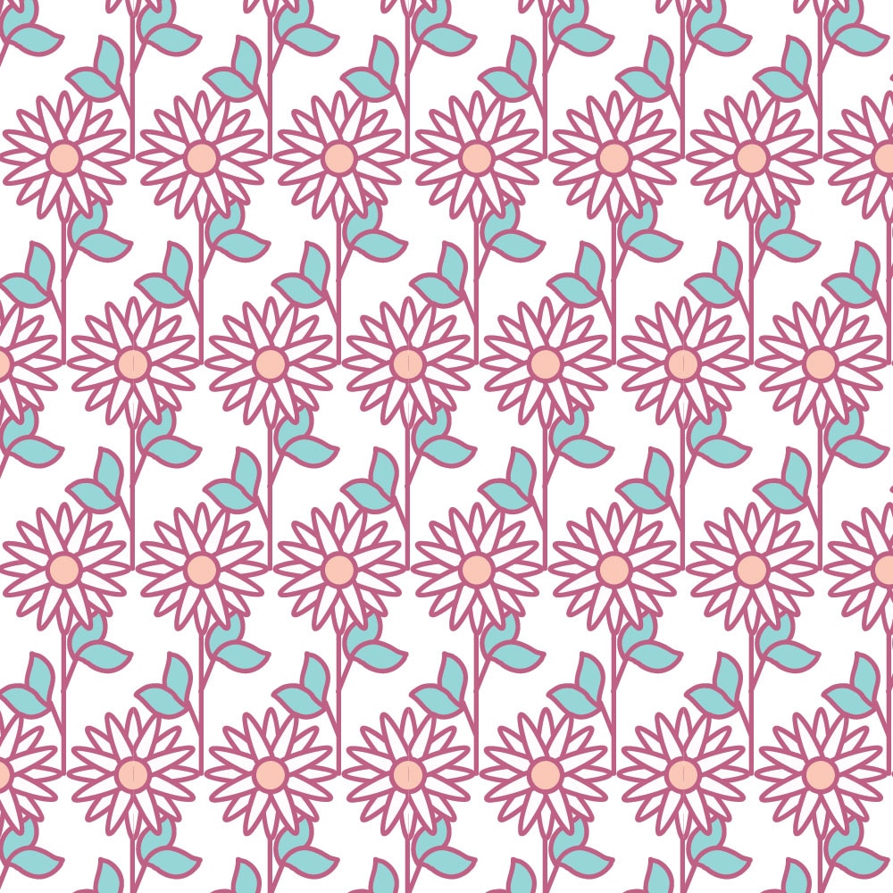 Tapet Premium Heartwork Margarete stilizate, Ecologic, Non-Woven, Set 6 Role, 150 cm x 310 cm