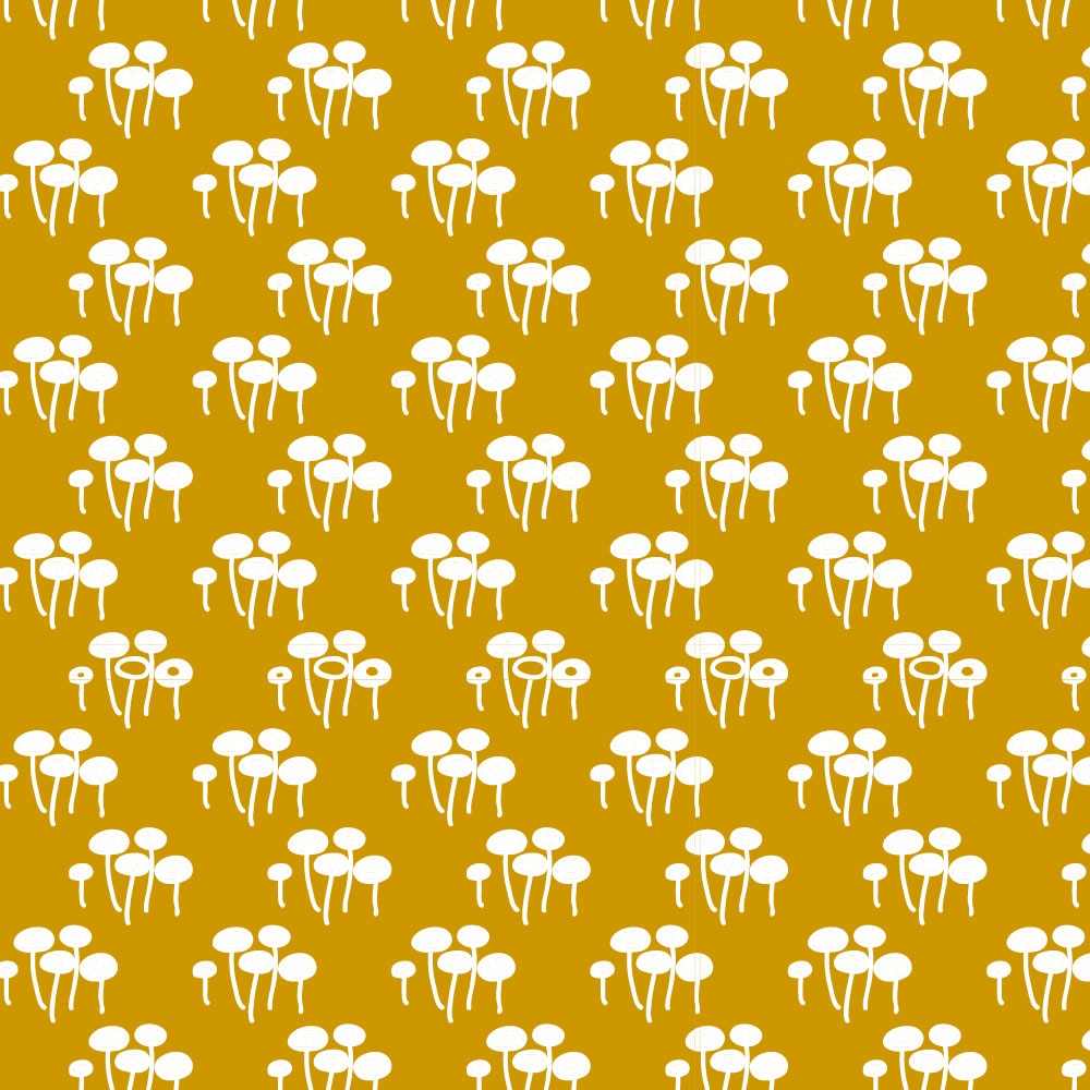 Tapet Premium Heartwork Grupuri ciupercute albe, Ecologic, Non-Woven, Set 6 Role, 150 cm x 310 cm