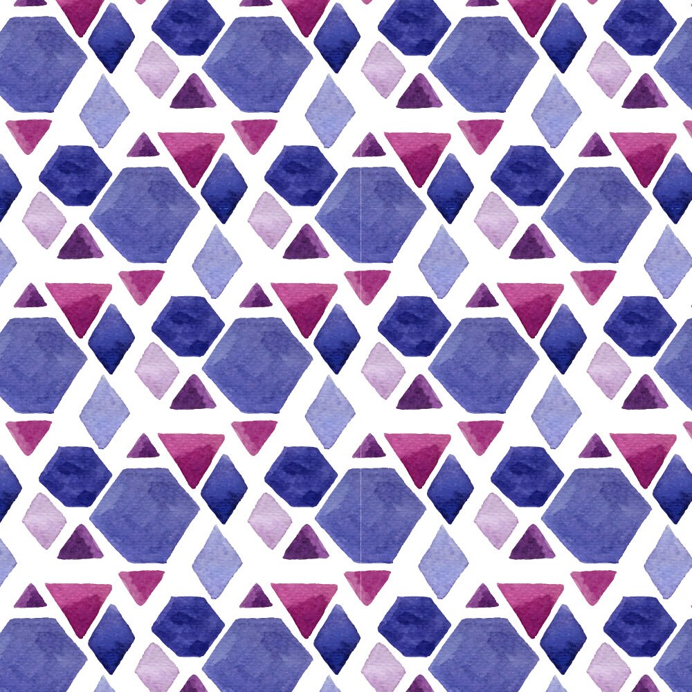 Tapet Premium Heartwork Forme geometrice acuarela mov, Ecologic, Non-Woven, Set 6 Role, 150 cm x 310 cm