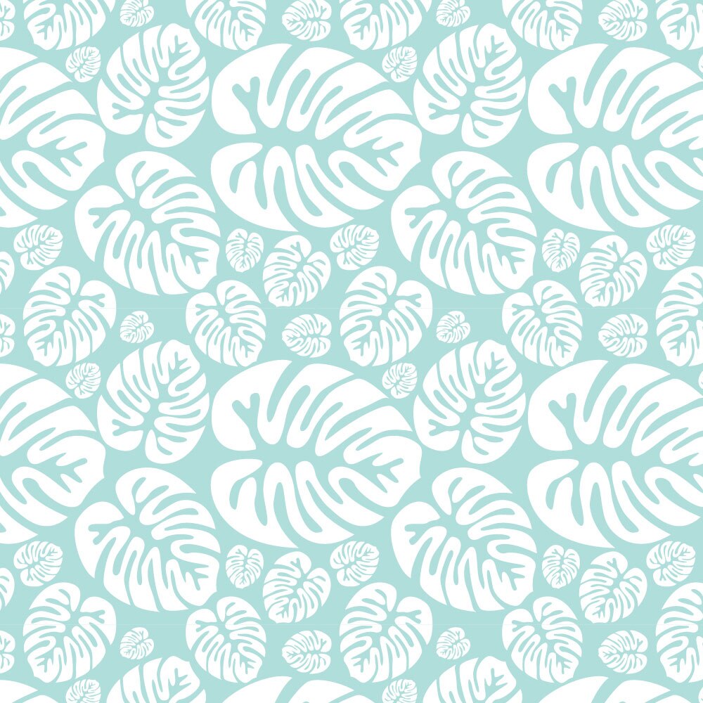 Tapet Premium Heartwork Frunze tropicale albe, Ecologic, Non-Woven, Set 6 Role, 150 cm x 310 cm