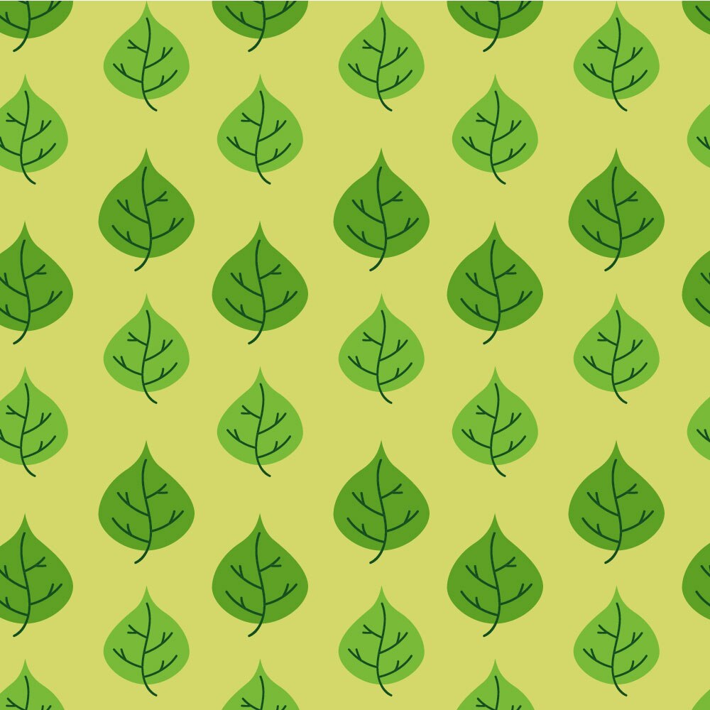 Autocolant Heartwork pentru mobilier, Frunze de primavara fundal galben, autoadeziv, latime 100 cm x lungime 200 cm