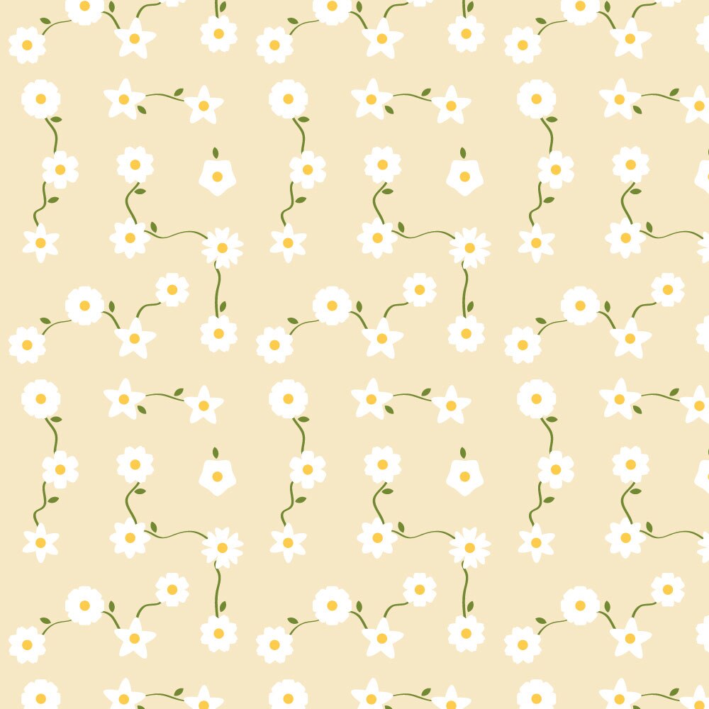 Tapet Premium Heartwork Ghirlande flori mici albe, Ecologic, Non-Woven, Set 6 Role, 150 cm x 310 cm