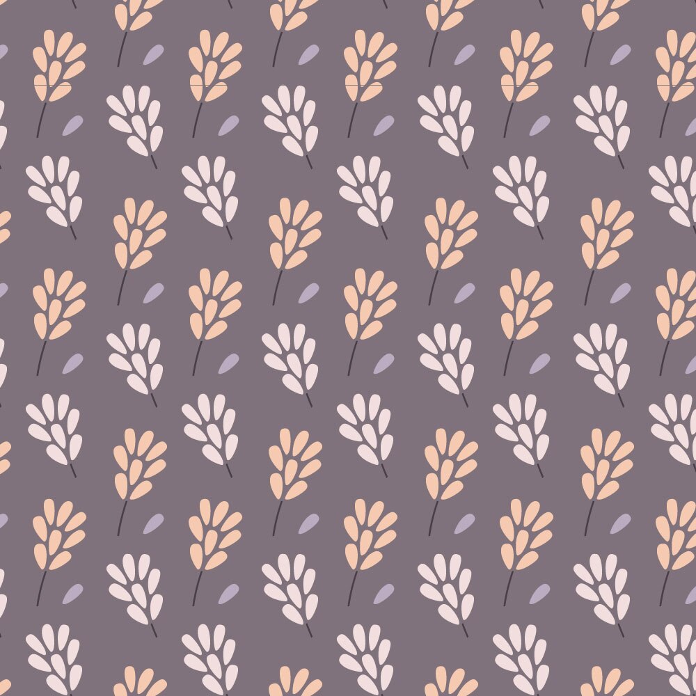 Tapet Premium Heartwork Ciorchini frunze mov inchis, Ecologic, Non-Woven, Set 6 Role, 150 cm x 310 cm