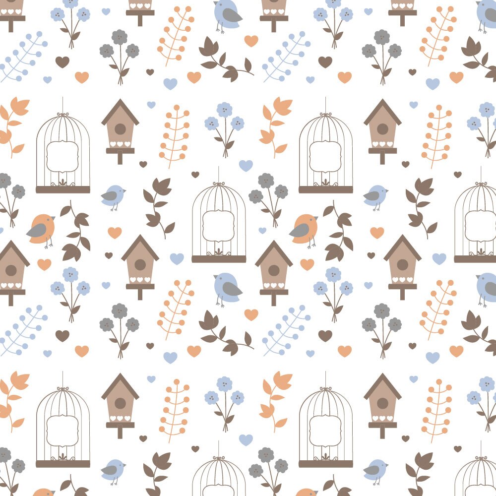 Autocolant Heartwork pentru mobilier, Natura pasari si flori, autoadeziv, latime 100 cm x lungime 150 cm