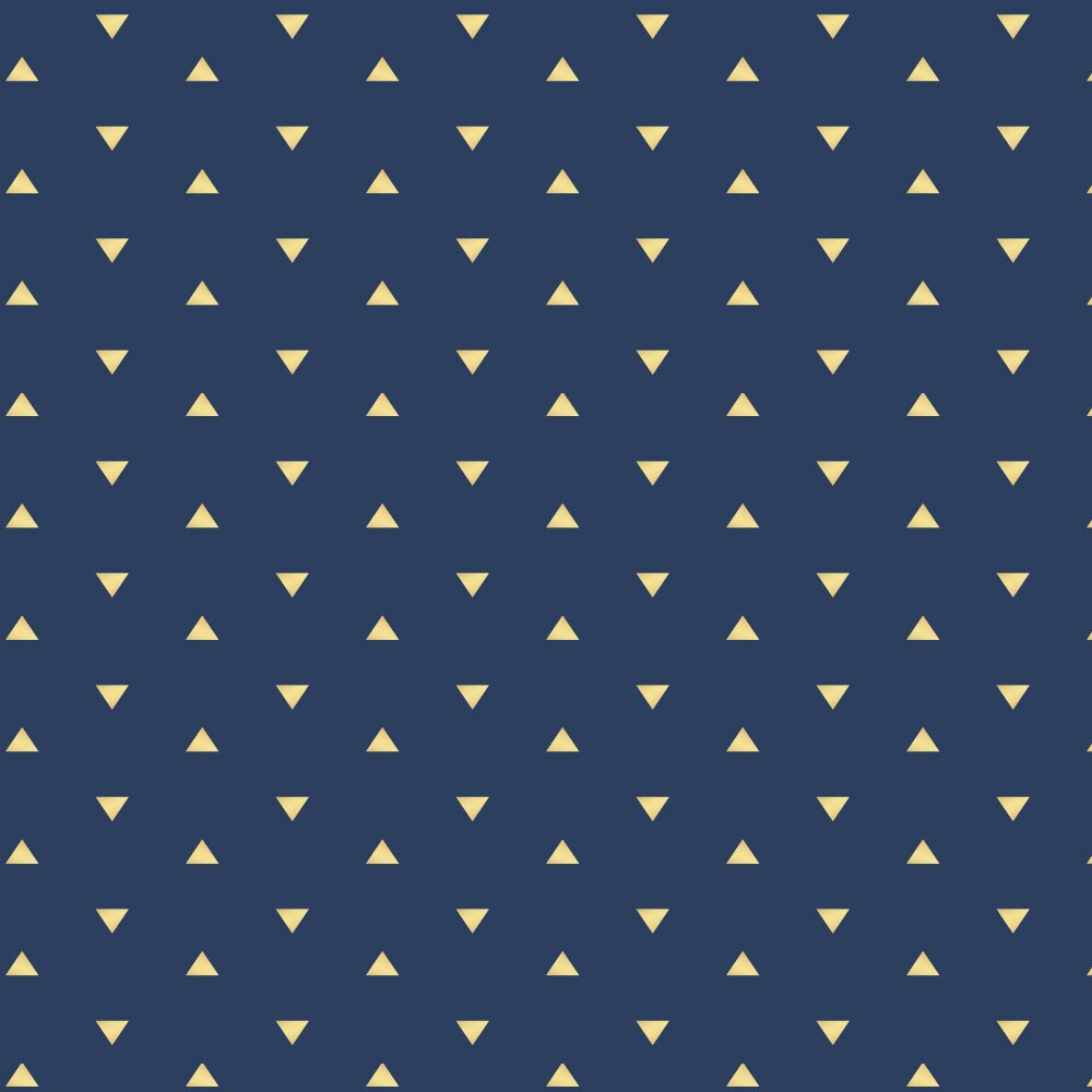 Autocolant Heartwork pentru mobilier, Triunghiuri aurii fundal albastru, autoadeziv, latime 100 cm x lungime 200 cm