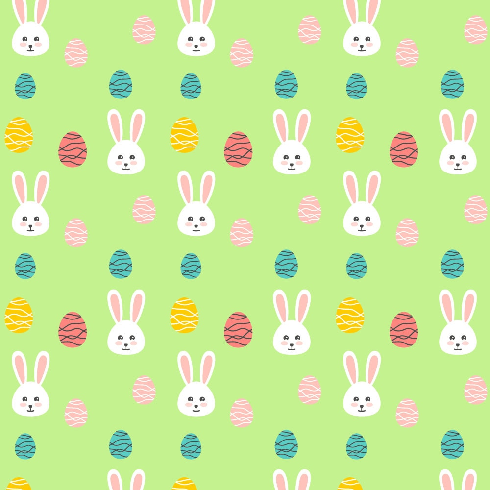 Tapet Premium Heartwork Elemente Pasti oua colorate iepurasi, Ecologic, Non-Woven, Set 6 Role, 150 cm x 310 cm