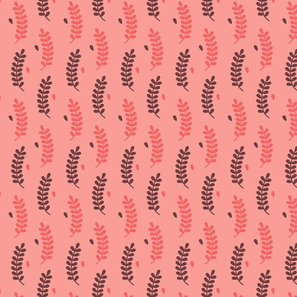 Tapet Premium Heartwork Frunzulite colorate roz inchis, Ecologic, Non-Woven, Set 6 Role, 150 cm x 310 cm