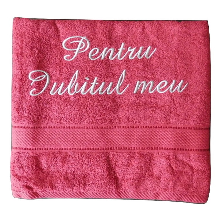 Prosop brodat cu mesaj "Pentru iubitul meu" 130 x 70 cm