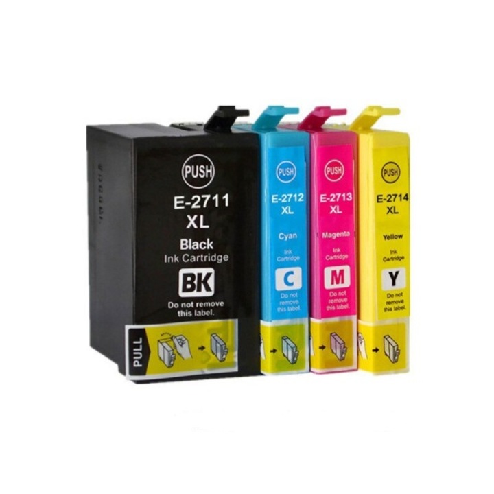 Set 4 cartuse compatibile Epson 27XL, T2711XL, T2712XL, T2713XL, T2714XL
