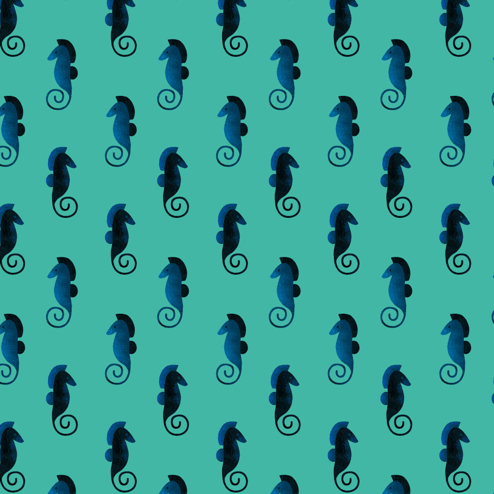 Tapet Premium Heartwork Caluti de mare albastri, Ecologic, Non-Woven, Set 6 Role, 150 cm x 310 cm