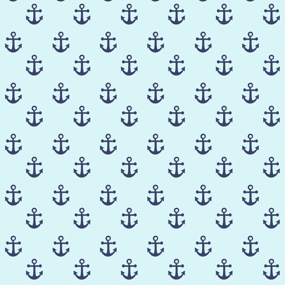 Tapet Premium Heartwork Ancore albastre, Ecologic, Non-Woven, Set 6 Role, 150 cm x 310 cm