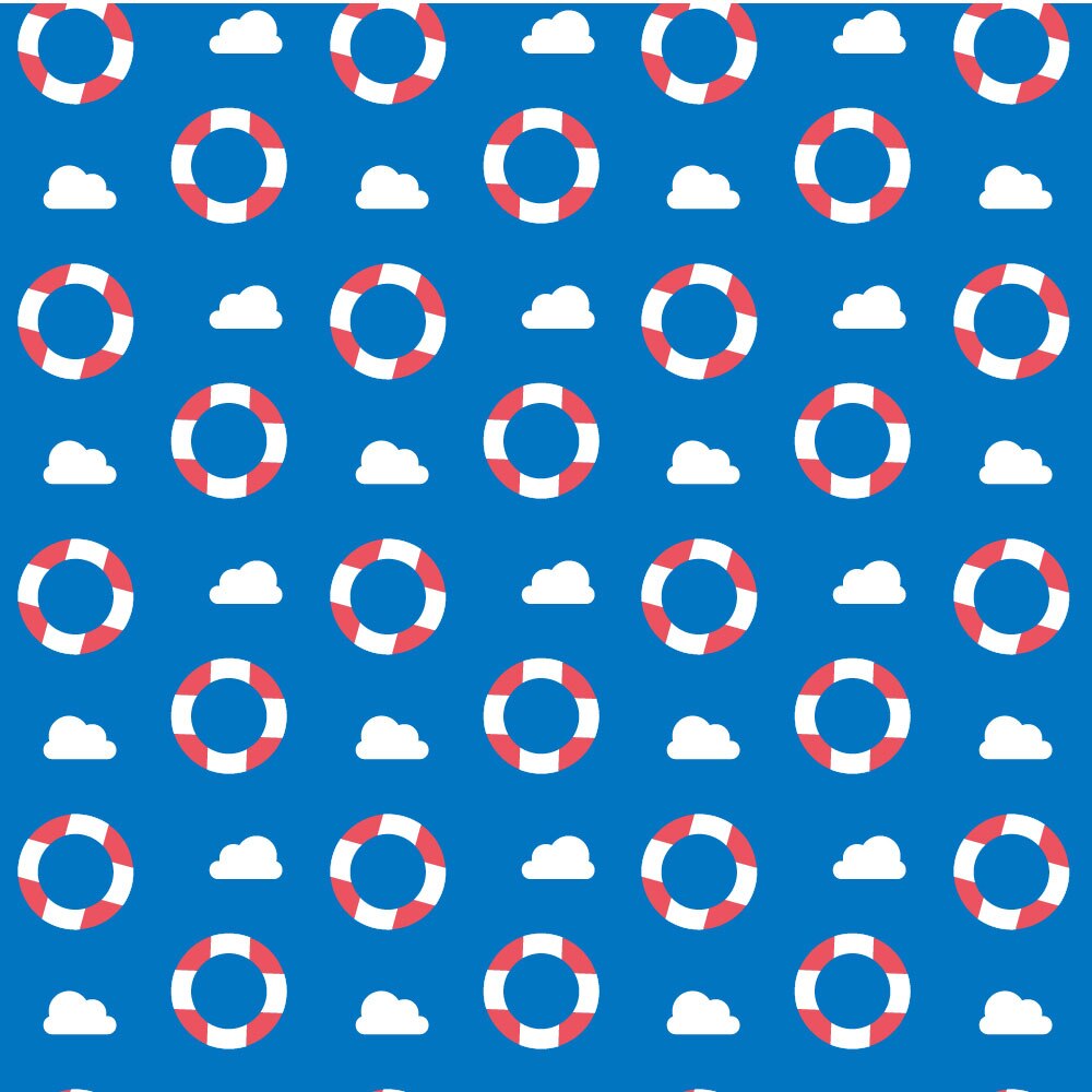 Tapet Premium Heartwork Colac de salvare albastru, Ecologic, Non-Woven, Set 6 Role, 150 cm x 310 cm