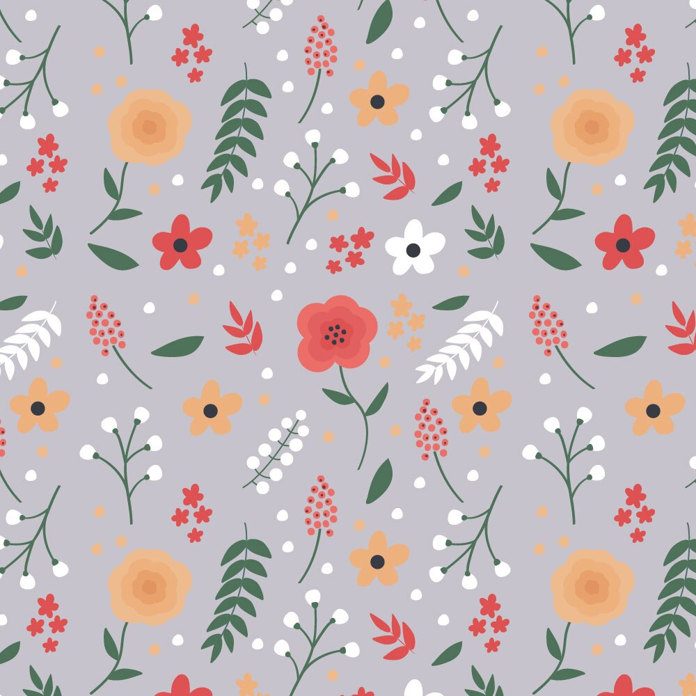 Autocolant Heartwork pentru mobilier, Elemente naturale flori mov, autoadeziv, latime 100 cm x lungime 200 cm