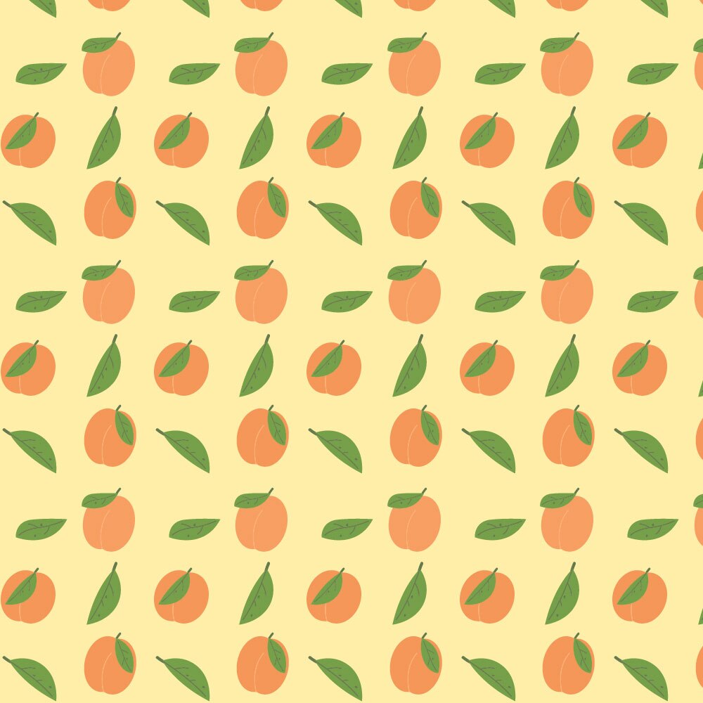 Autocolant Heartwork pentru mobilier, Fructe caise si frunze, autoadeziv, latime 100 cm x lungime 150 cm