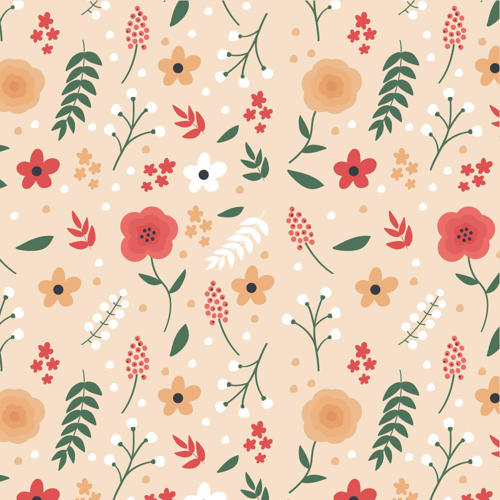 Tapet Premium Heartwork Elemente naturale flori portocaliu, Ecologic, Non-Woven, Set 6 Role, 150 cm x 310 cm