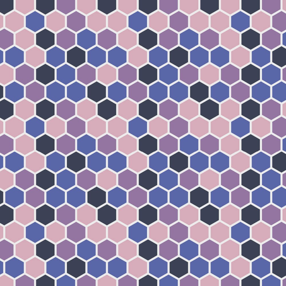 Tapet Premium Heartwork Model fagure nuante de mov, Ecologic, Non-Woven, Set 6 Role, 150 cm x 310 cm