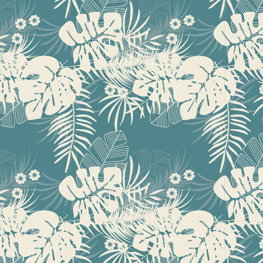 Autocolant Heartwork pentru mobilier, Frunze tropicale verde inchis, autoadeziv, latime 100 cm x lungime 200 cm