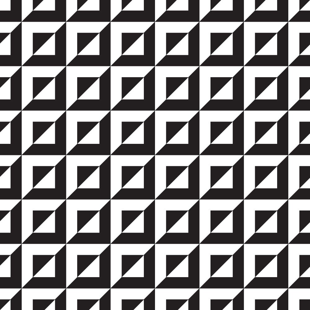 Tapet Premium Heartwork Geometric reflexie alb negru, Ecologic, Non-Woven, Set 6 Role, 150 cm x 310 cm